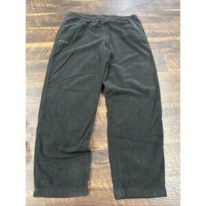 Men’s Size XXL Columbia Black Fleece Pants With Slash Side Pockets  GUC